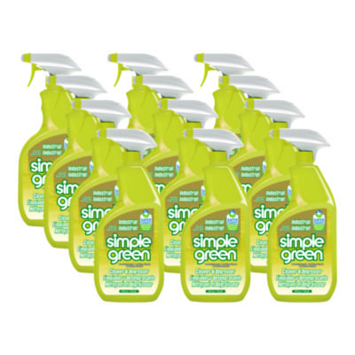Industrial Cleaner and Degreaser, Concentrated, Lemon, 24 oz Spray Bottle, 12/Carton